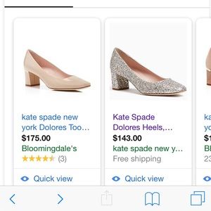 kate spade Ny  Dolores Block-Heel Pumps -Silver